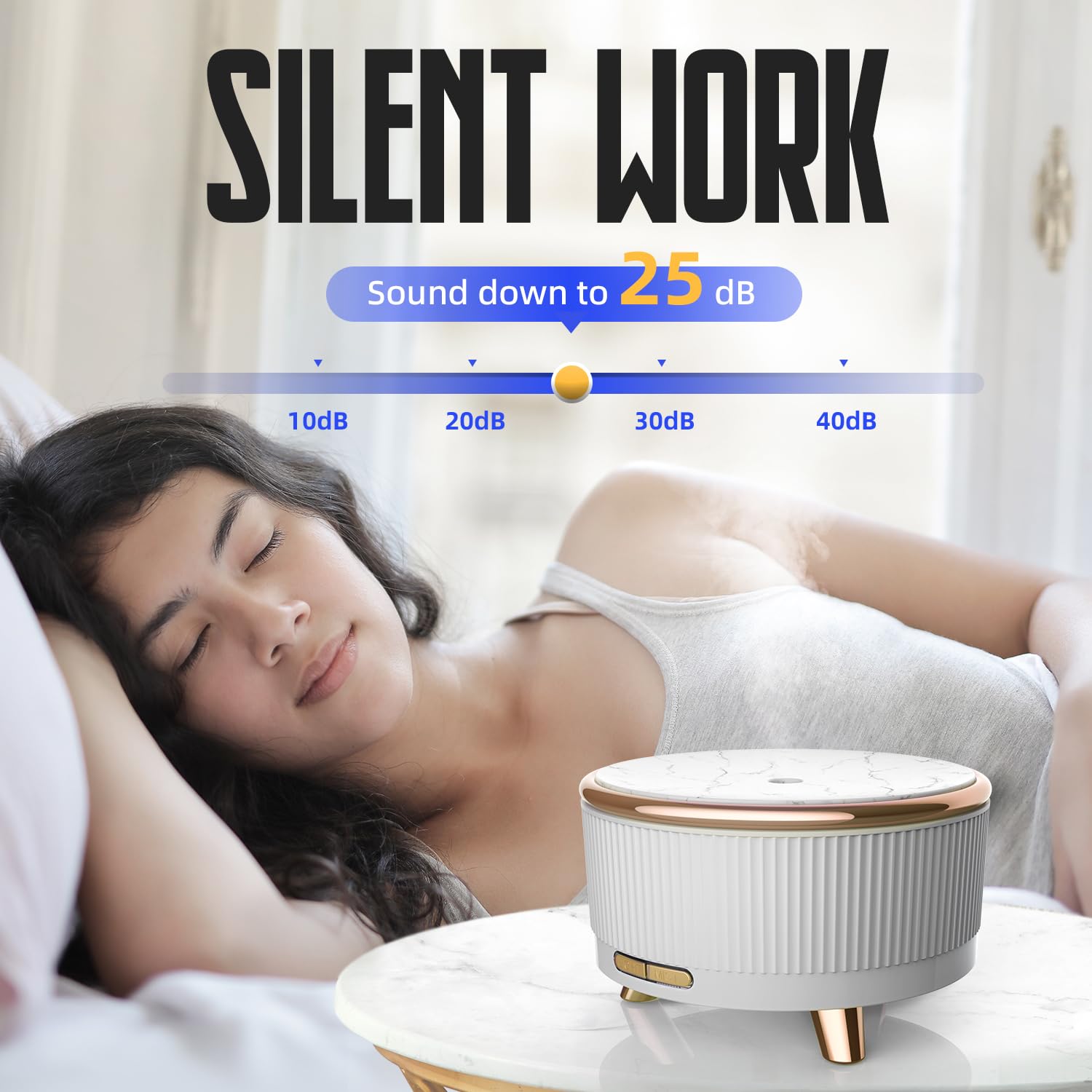 YOUENKITY difusor sobre mesilla en dormitorio para mejor descanso