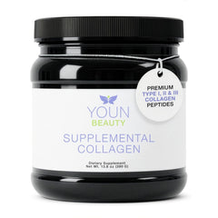 YOUN Beauty frente del envase mostrando la marca y el diseño, fácil identificación