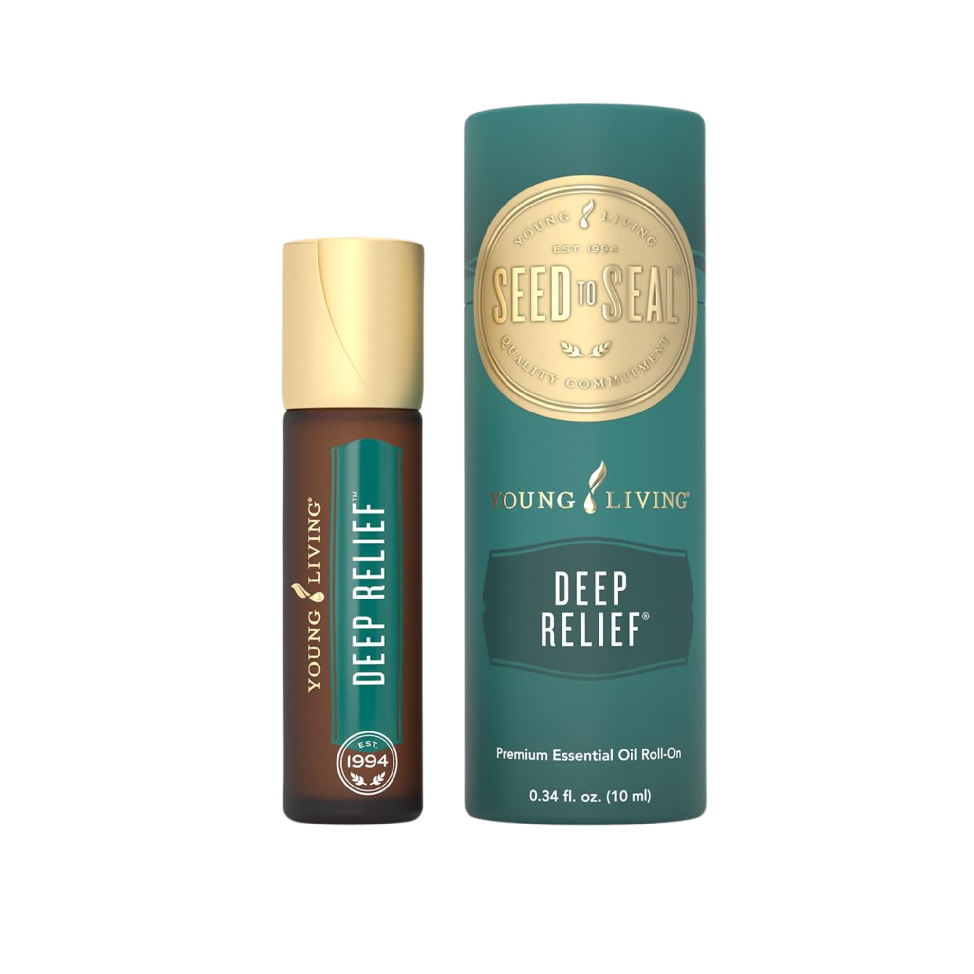 Young Living Deep Relief frente mostrando envase y etiquetado, práctico y portátil