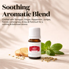 Young Living DiGize detalle del gotero con aceite, facilita medición precisa