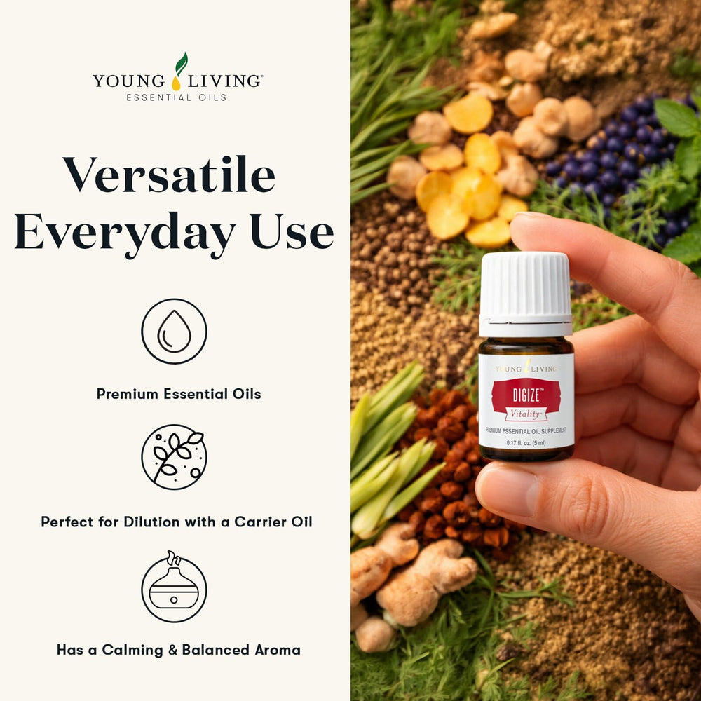 Young Living DiGize en difusor en sala, crea ambiente relajante