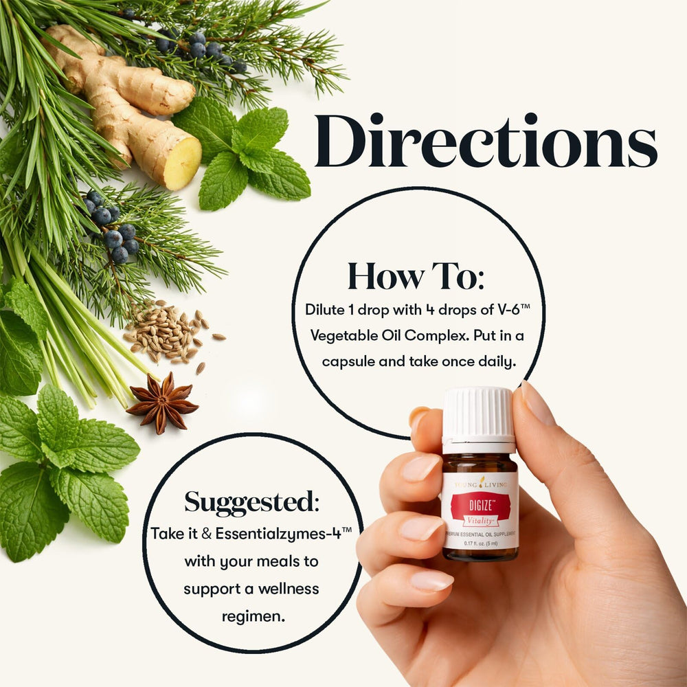 Young Living DiGize mezcla diluida para masaje, ideal para aplicación tópica segura