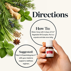 Young Living DiGize mezcla diluida para masaje, ideal para aplicación tópica segura
