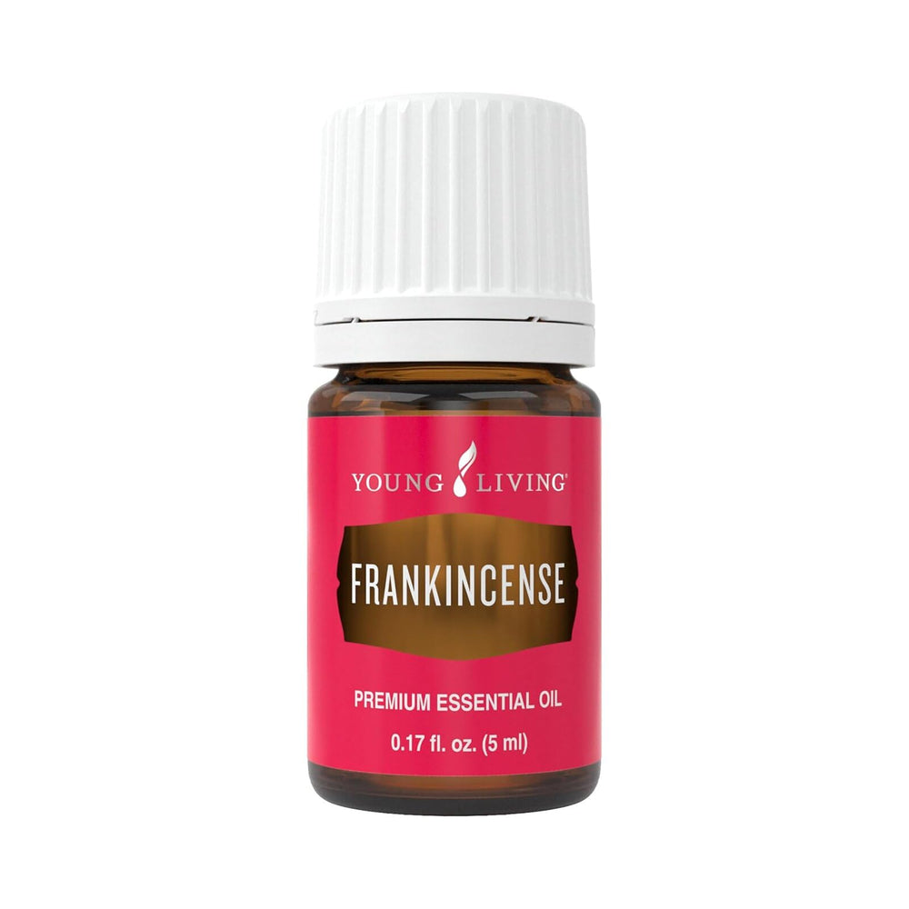 Young Living frasco frontal mostrando etiqueta y beneficios aromáticos