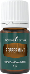 Young Living frasco de menta piperita frontal, aroma refrescante