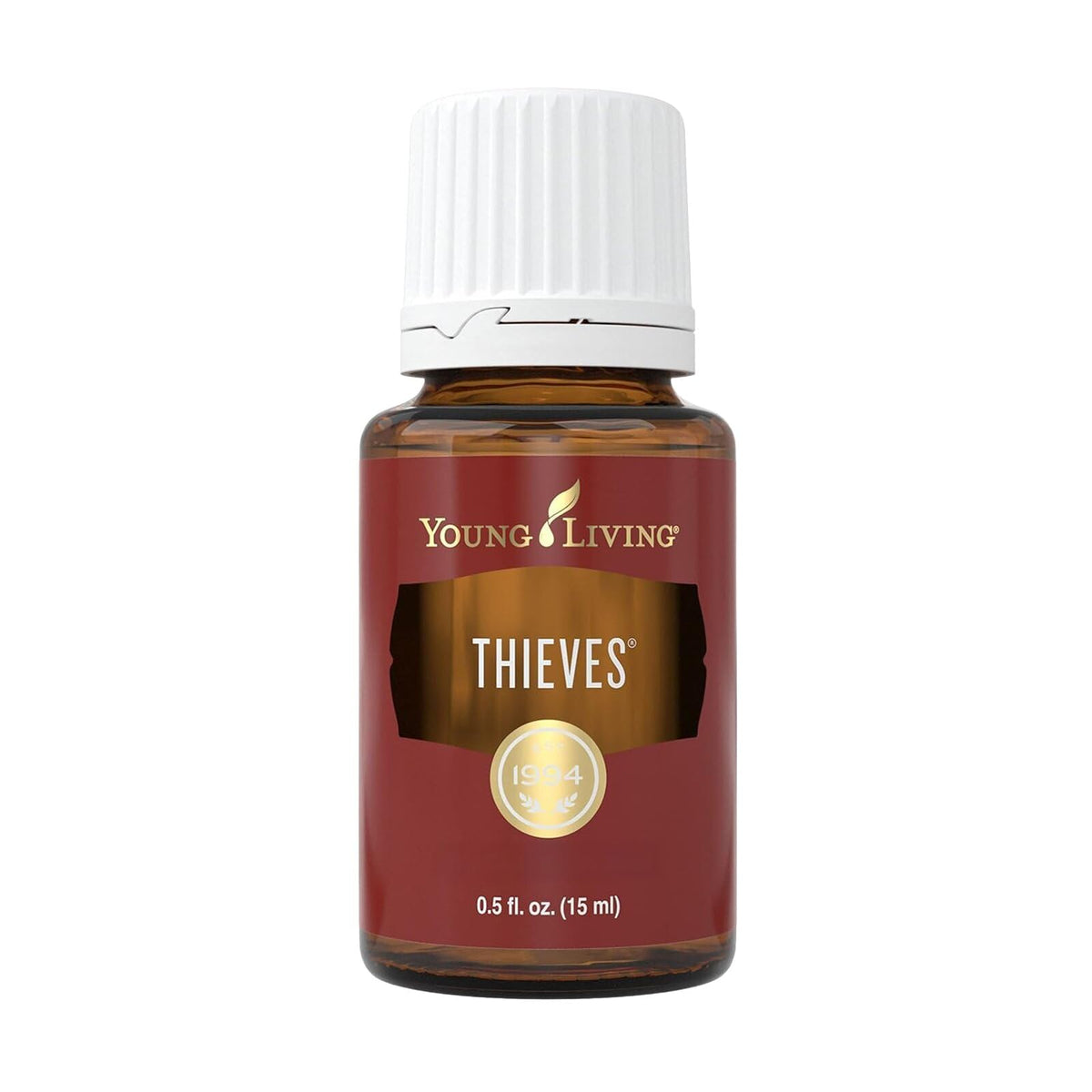 Young Living frasco frontal mostrando etiqueta clara y tamaño práctico