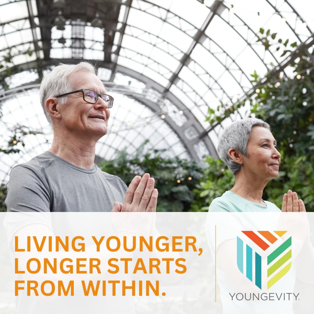Youngevity envase abierto con 120 tabletas para suministro mensual