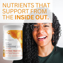 Youngevity ingredientes Whole Food exhibidos, respaldo natural y no-GMO