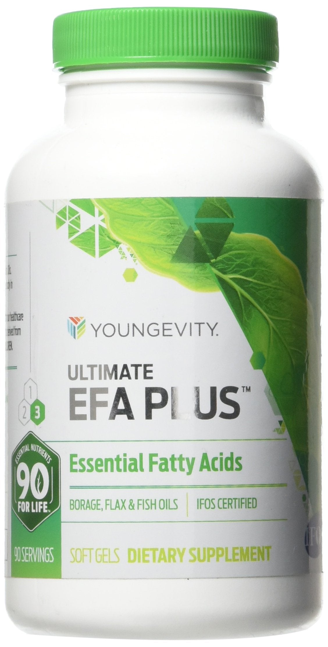 Youngevity cápsulas en mano para referencia de tamaño y uso