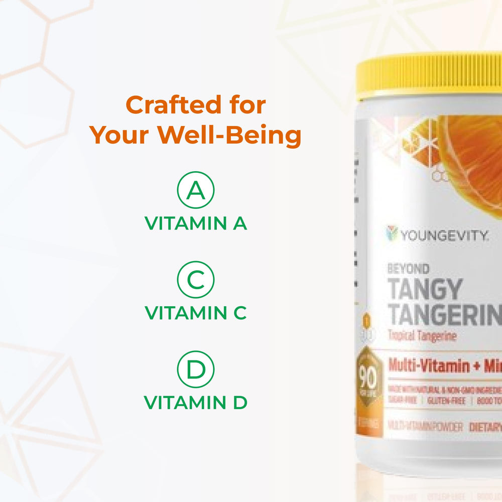 Youngevity etiqueta informativa con lista de nutrientes legible y clara
