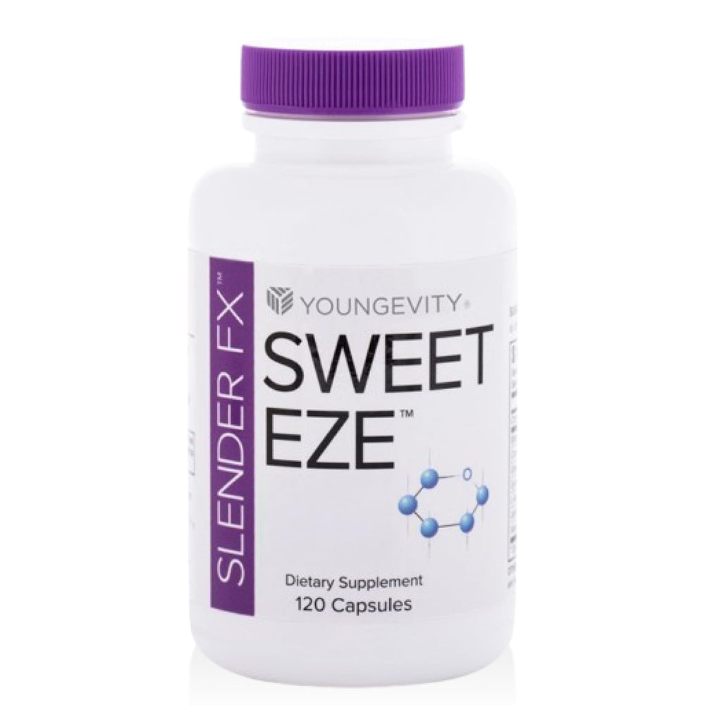 Youngevity Sweet Eze vista frontal mostrando envase y claridad del producto