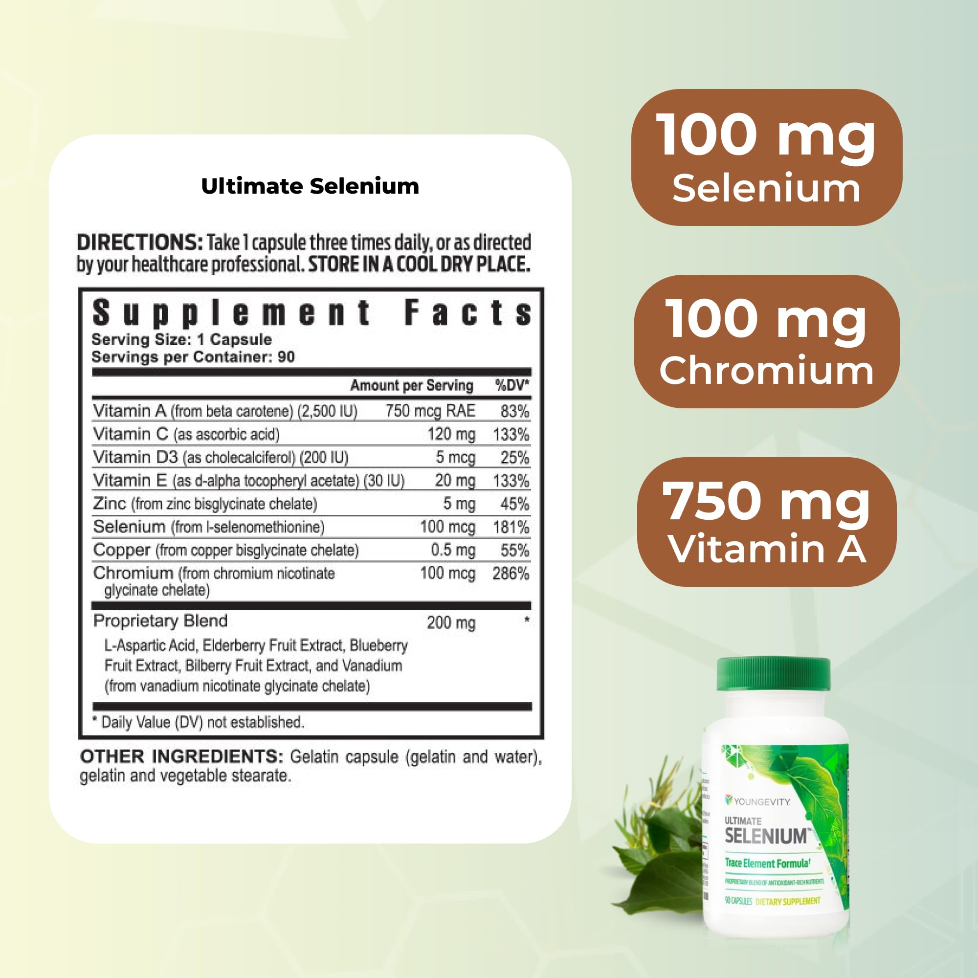 Primer plano de cápsulas Youngevity mostrando textura y tamaño para confianza de uso