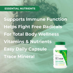 Frasco abierto de Youngevity Ultimate Selenium con cápsulas accesibles, conveniencia diaria