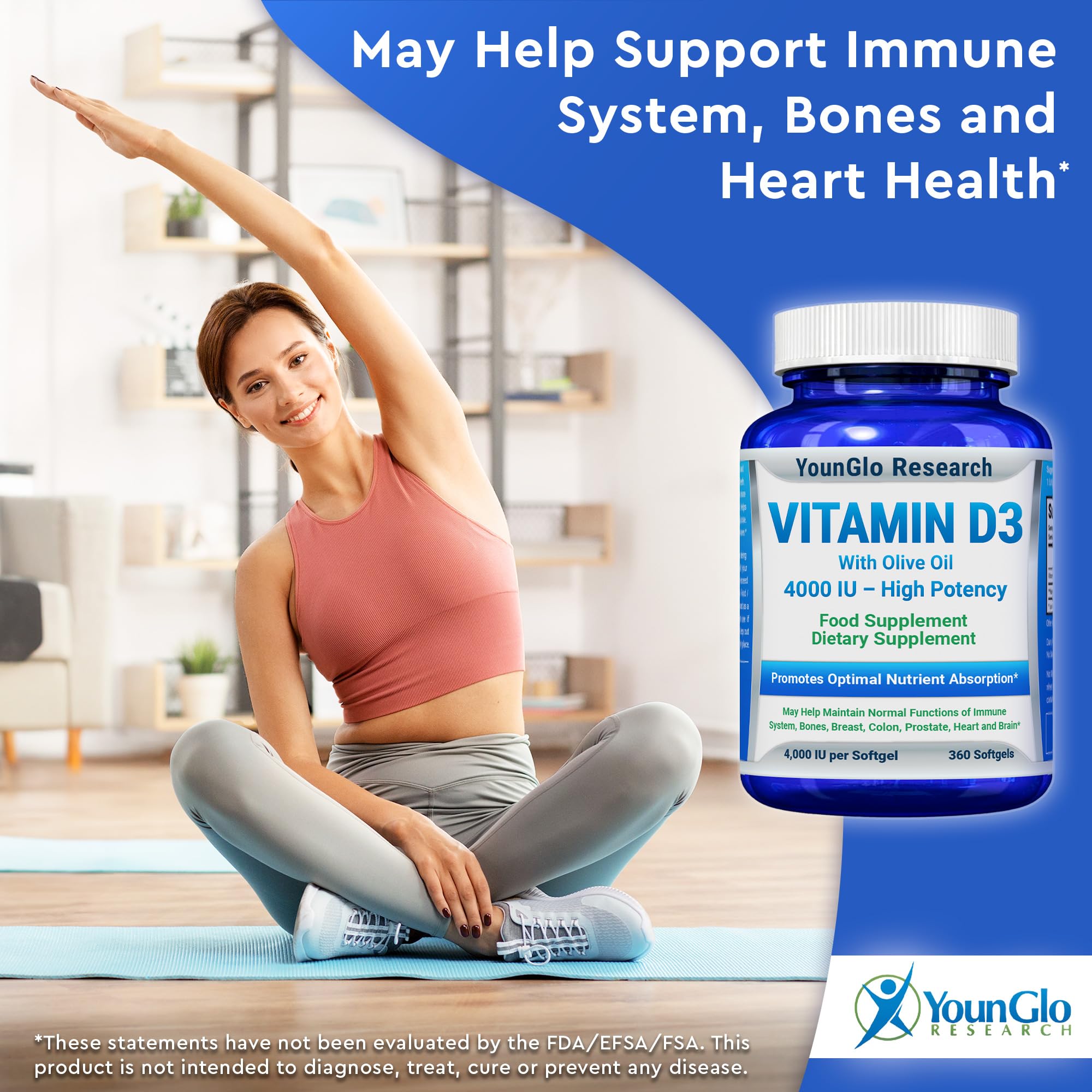 YounGlo Research etiqueta nutricional en primer plano para ver dosis y detalles