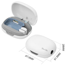 YourMate junto a un cepillo para comparar tamaño y transporte sencillo