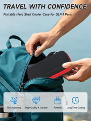 YOUSHARES estuche en equipaje mostrando facilidad para viajar y TSA