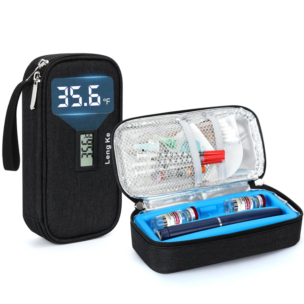 YOUSHARES estuche frontal mostrando cremallera y asa para transporte seguro