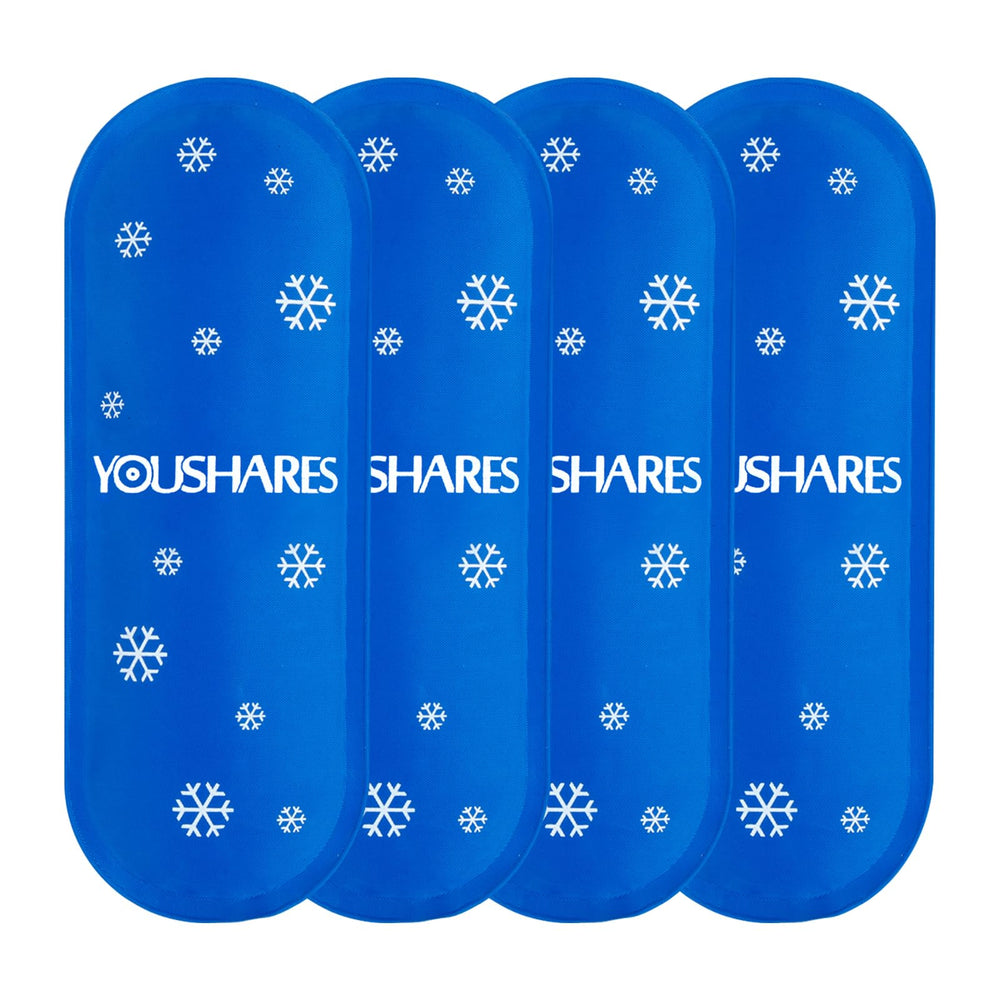 YOUSHARES frontal del embalaje mostrando el pack y beneficio de viaje seguro