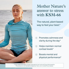 Youtheory Ashwagandha etiqueta con ingredientes y KSM-66, garantiza transparencia