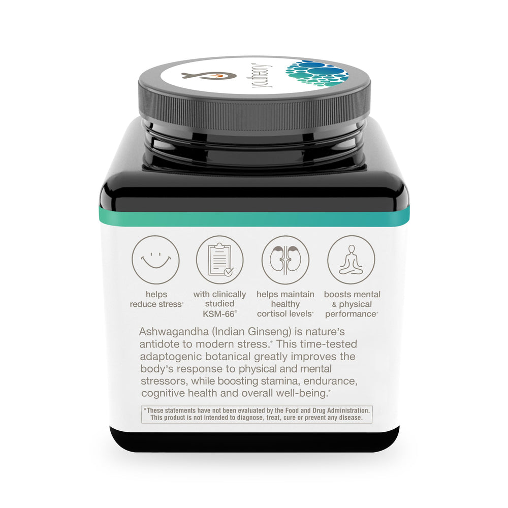Youtheory Ashwagandha sello GMP y certificaciones, demuestra control de calidad