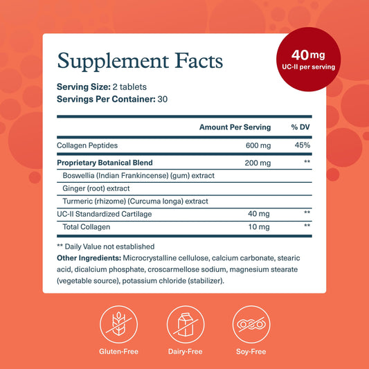 Tabletas del Complejo Articular Youtheory para apoyar la movilidad diaria.