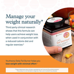 Youtheory Daily Fat Burner chromium visual emphasizes metabolism support
