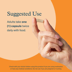 Youtheory Daily Fat Burner beside a healthy meal for dosing with food