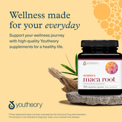 Youtheory envase abierto con cápsulas para visual de contenido