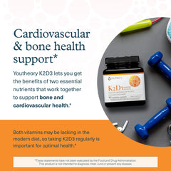 Capsules from Youtheory K2D3 on a spoon for convenient daily dose.