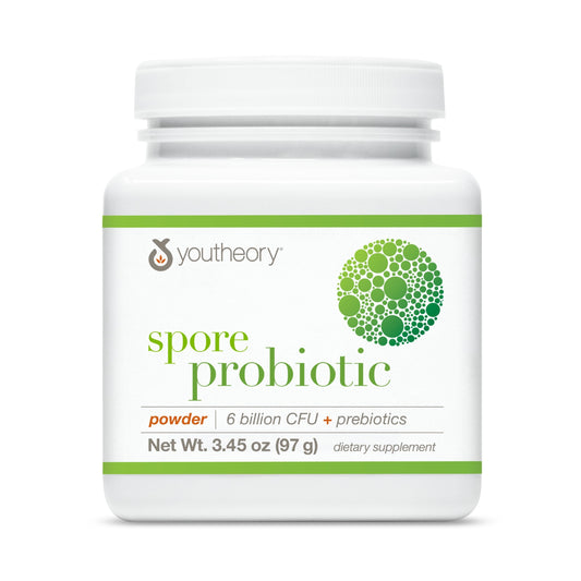 Youtheory Spore Probiotic en botella para uso diario y salud digestiva