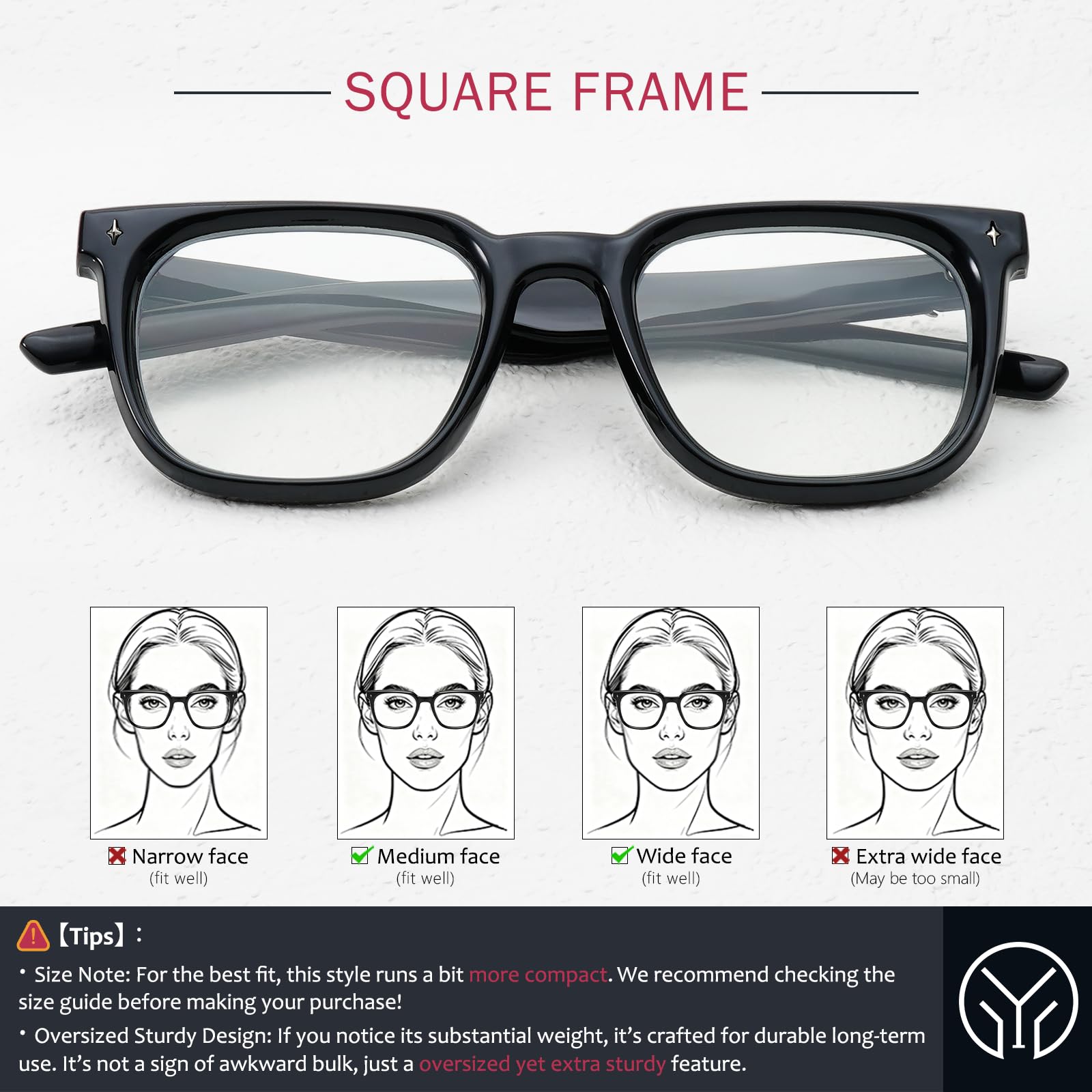 YouthMall gafas en uso por mujer en café como accesorio de moda