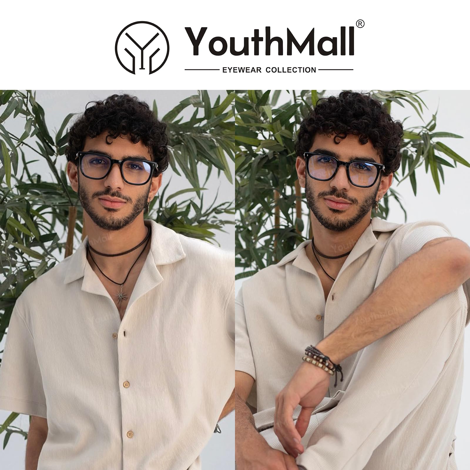 YouthMall lentes transparentes sin reflejo para apariencia natural