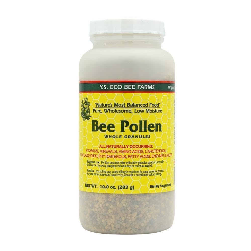 YS Organic envase frontal de polen granular bajo humedad, fácil dosificar