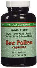 YS Royal Jelly/Honey Bee frasco frontal mostrando etiquetas y beneficios