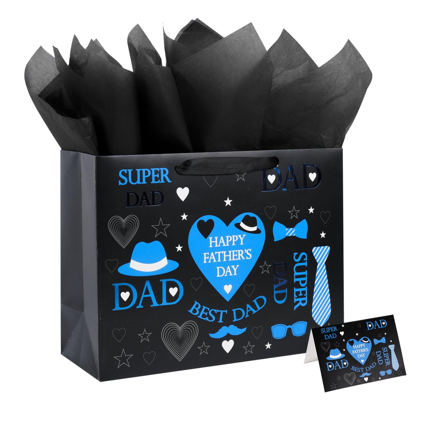 ysmile bolsa frontal elegante azul y negra que mejora la presentación