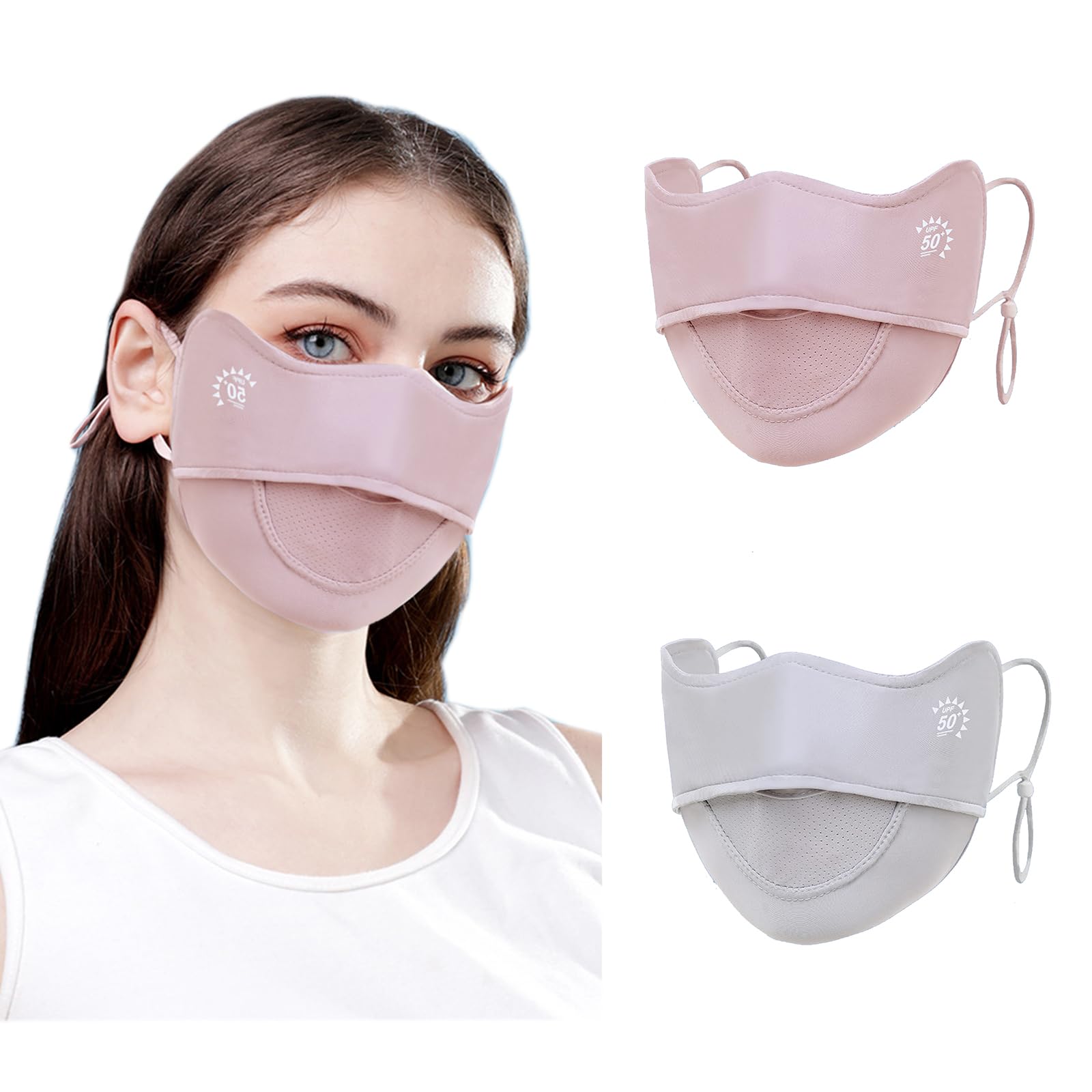 YUANST vista frontal del par rosa y gris para combinación elegante y protección