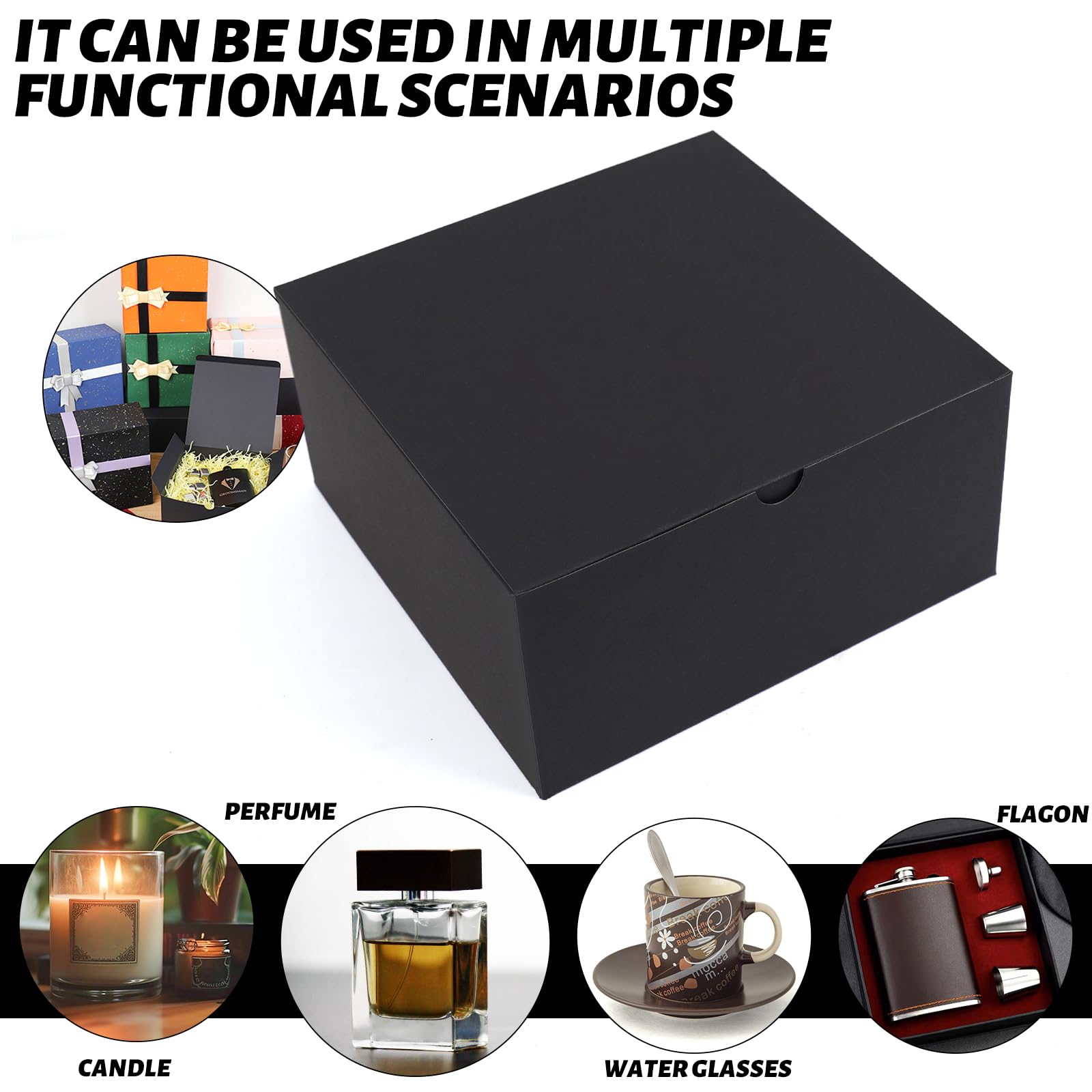YUEFANBOX caja abierta con regalo interior, presentación cuidada y práctica
