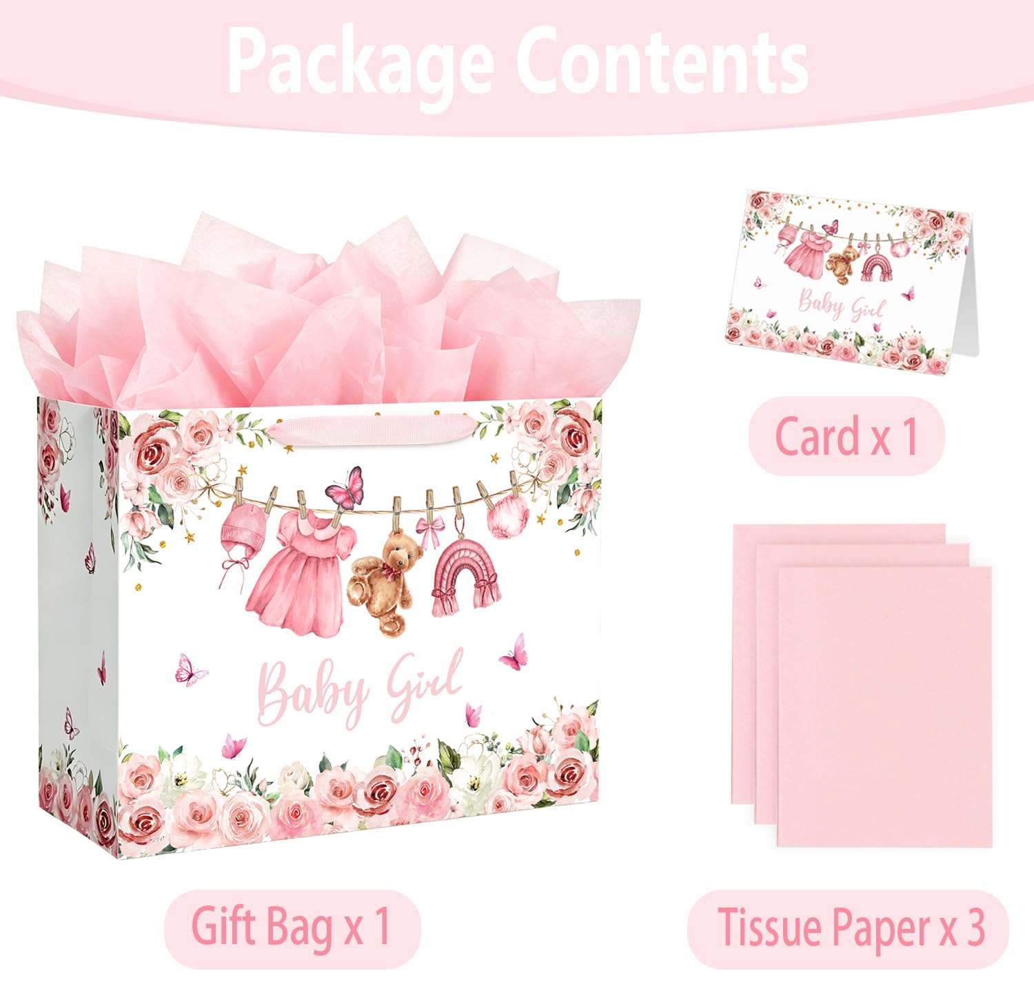Yusenguan interior con papel seda rosa listo para envolver regalos