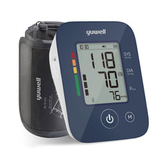 yuwell monitor frontal mostrando lecturas claras y fácil lectura