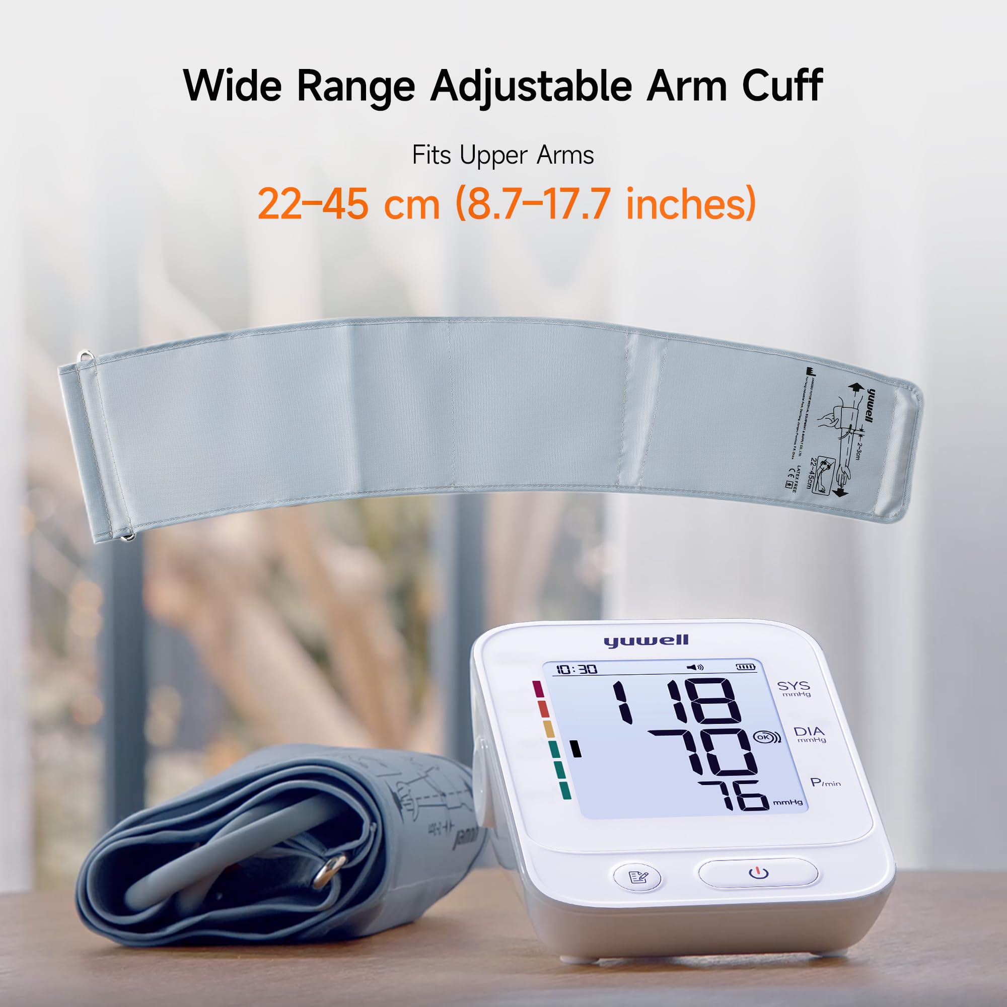 yuwell paquete con unidad, brazalete, bolsa y manual incluidos