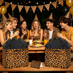 YXYASR tarjeta leopardo plegada con sobre para mensajes personalizados