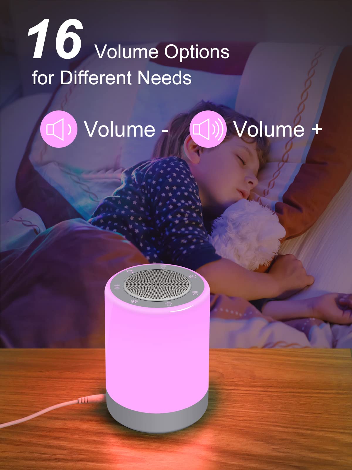 YYDSKIT máquina en habitación de bebé creando ambiente sonoro estable