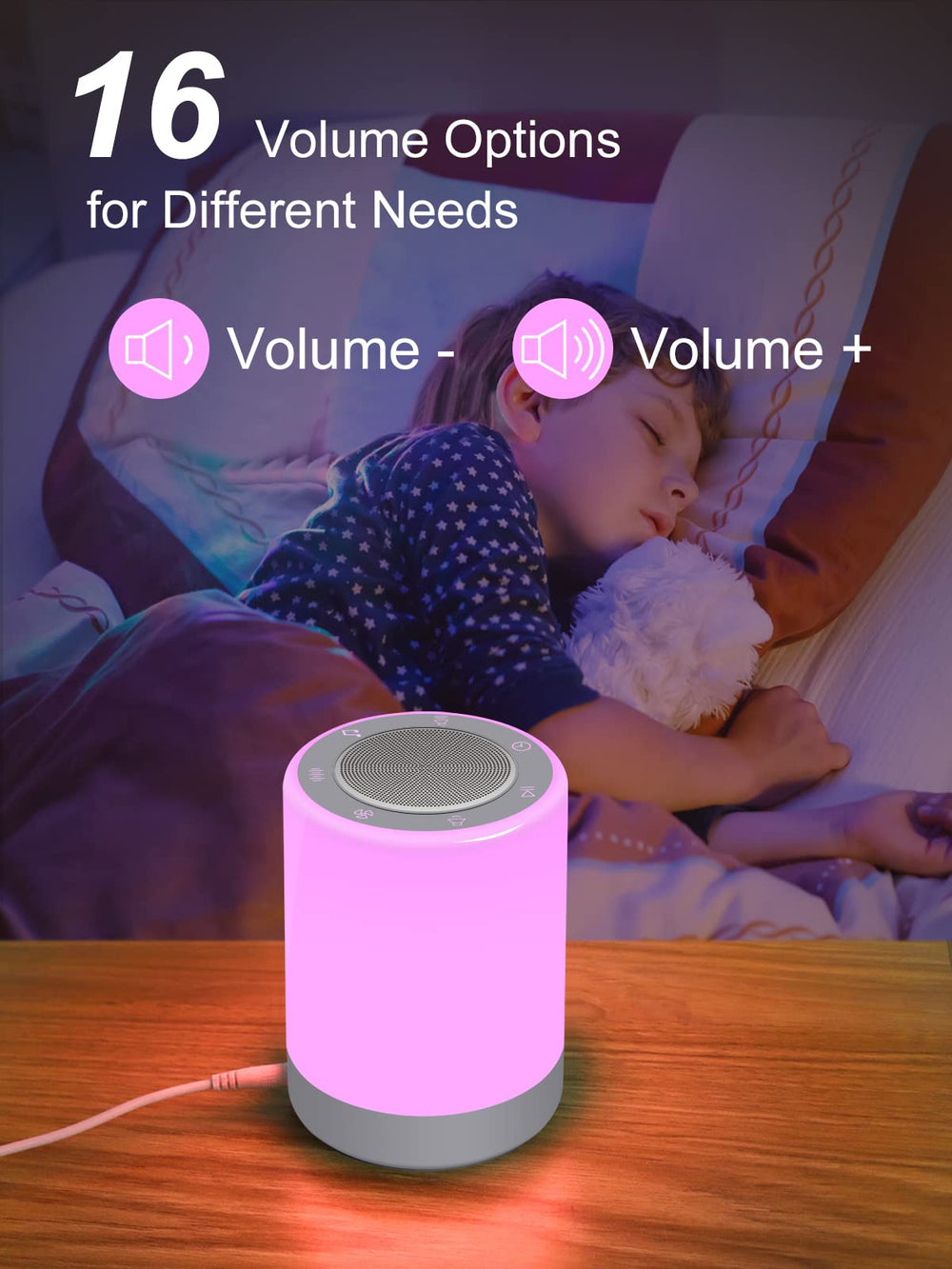 YYDSKIT máquina en habitación de bebé creando ambiente sonoro estable