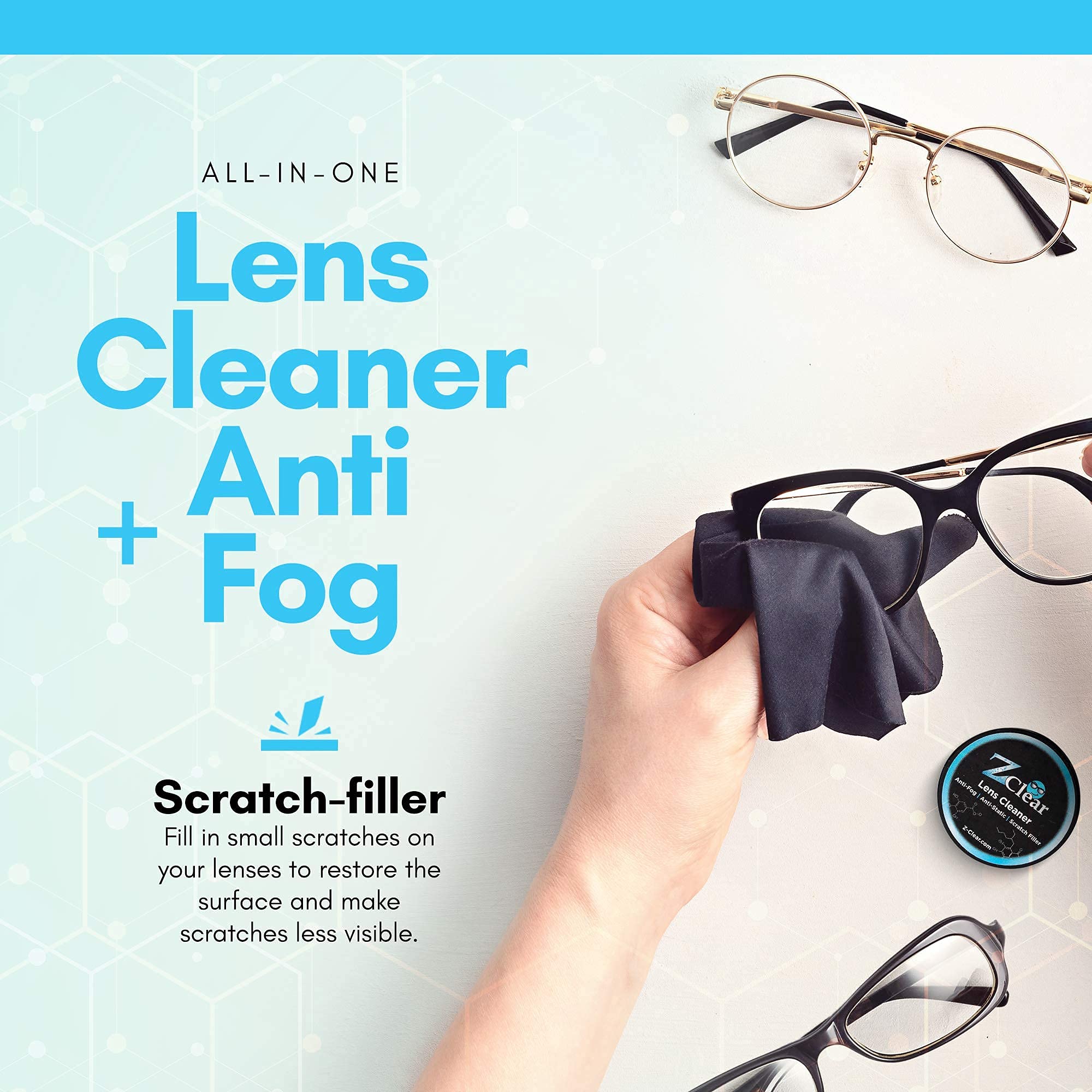 Z Clear etiqueta informativa que destaca compatibilidad con AR