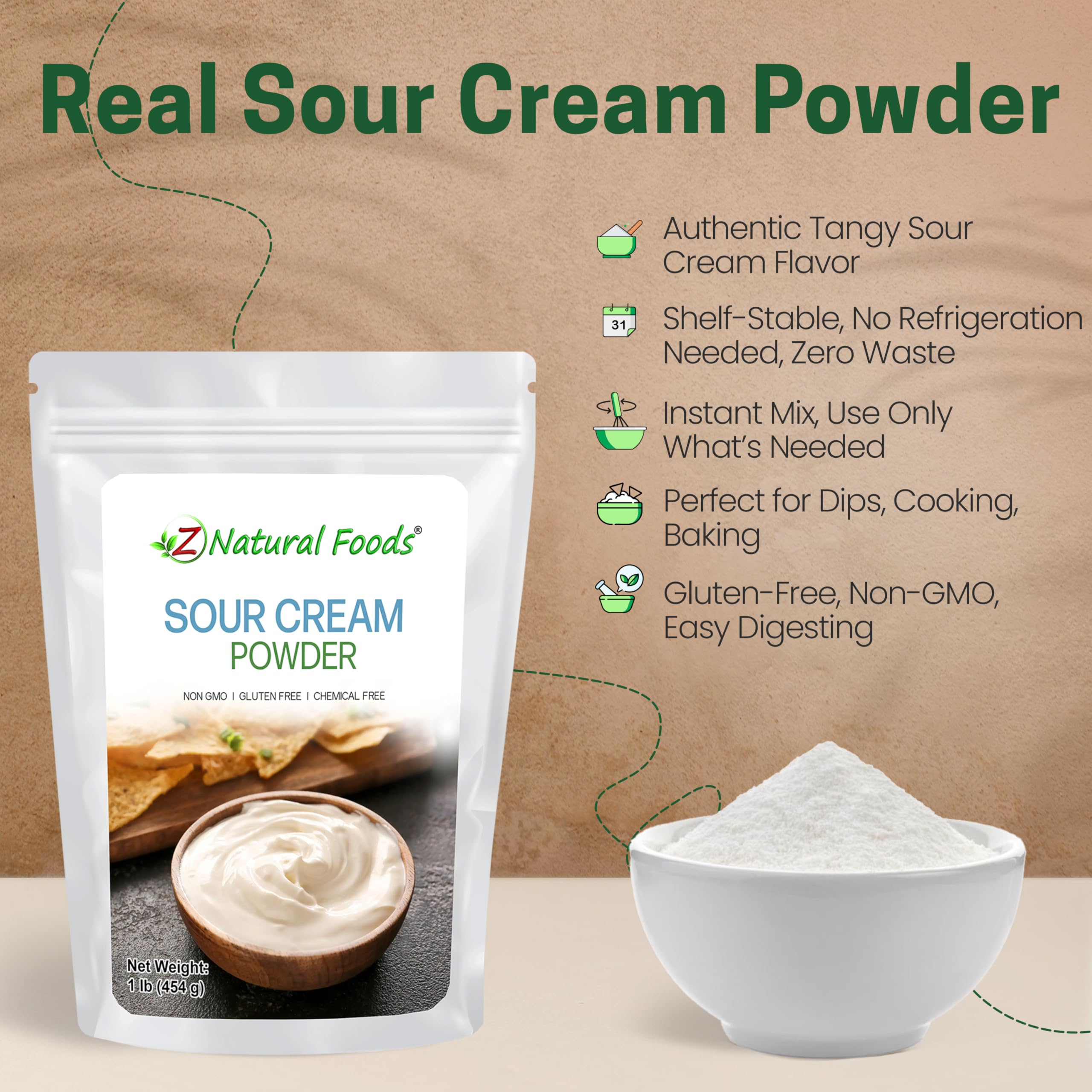 Z Natural Foods crema reconstituida en cuenco lista para servir