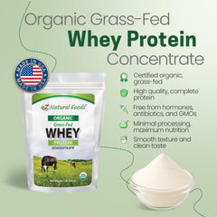 Z Natural Foods cuchara con porción midiendo 28 g de proteína por servicio