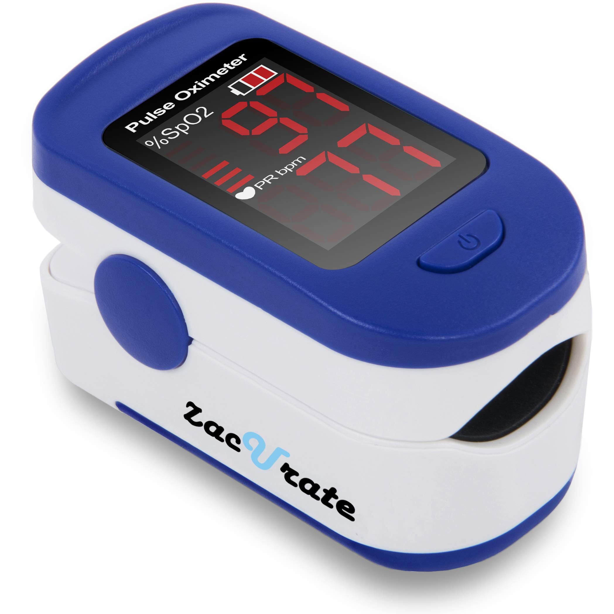 Zacurate 500BL vista frontal del dispositivo con pantalla LED clara