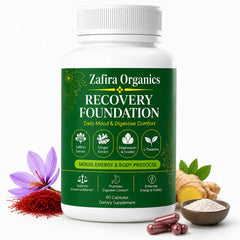 Zafira Organics envase frontal mostrando diseño y beneficios visibles