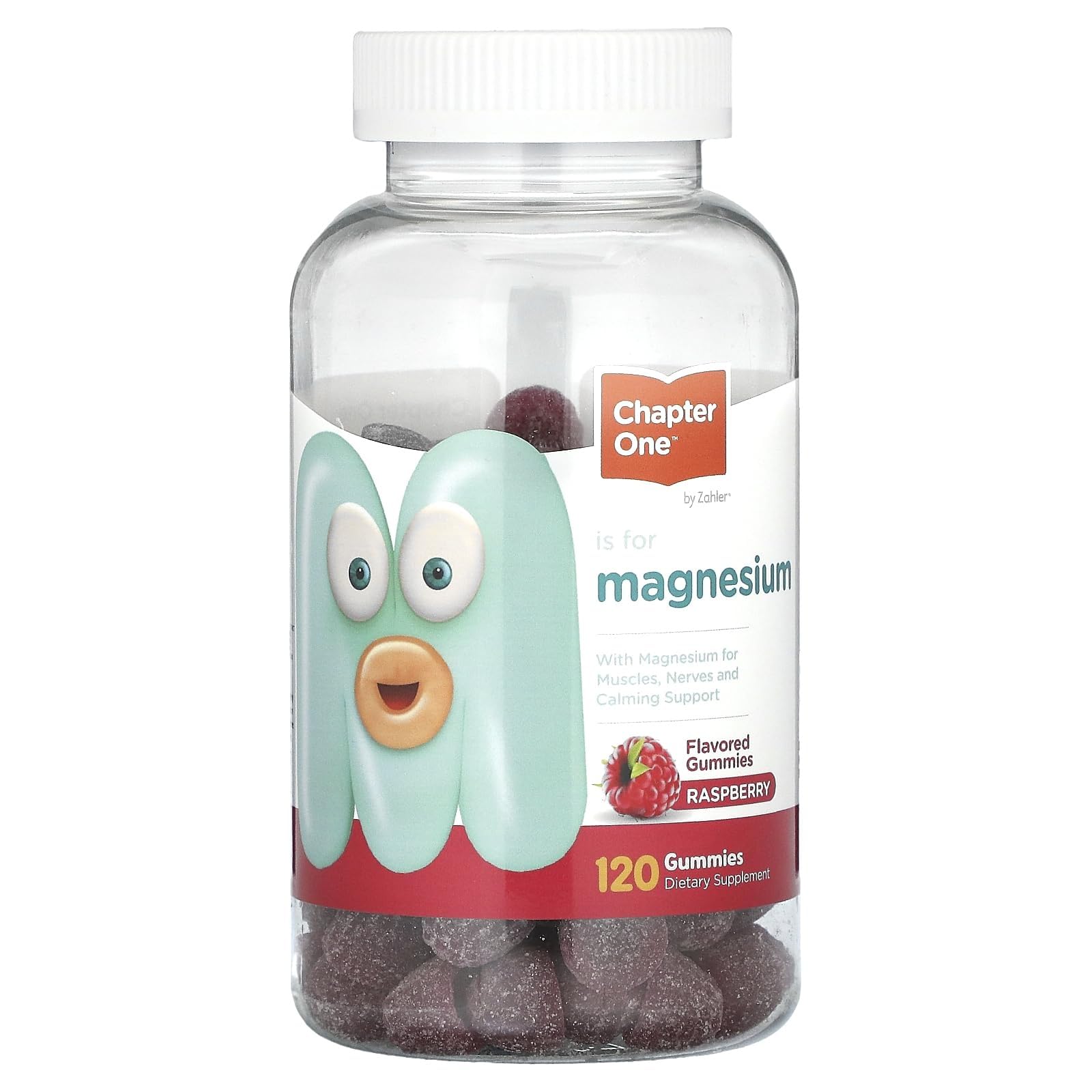 Zahler envase frontal de gominolas de magnesio, práctico para rutinas familiares