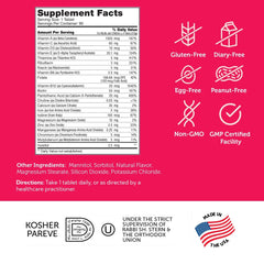 Zahler etiqueta con lista de ingredientes y certificaciones visibles